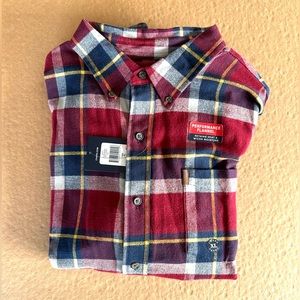 Chaps by Ralph Lauren Red Flannel Button Down Shirt XL New